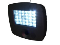 Leuchtstarker Solar-LED-Außenwandstrahler Raven separatem Solarmodul und Sensor