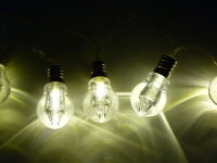 Lichterkette Glühlampe 10 LED batteriebetrieben Dekobeleuchtung Tisch- Fensterdekoration warmweiß