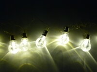 Lichterkette Glühlampe 10 LED batteriebetrieben Dekobeleuchtung Tisch- Fensterdekoration warmweiß