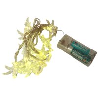 Lichterkette Blume 10 LED batteriebetrieben Dekobeleuchtung Tisch- Fensterdekoration warmweiß