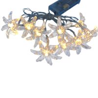 Lichterkette Blume 10 LED batteriebetrieben Dekobeleuchtung Tisch- Fensterdekoration warmweiß