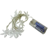 Lichterkette Blume 10 LED batteriebetrieben Dekobeleuchtung Tisch- Fensterdekoration warmweiß