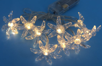 Lichterkette Blume 10 LED batteriebetrieben Dekobeleuchtung Tisch- Fensterdekoration warmweiß