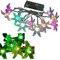 Lichterkette Blume farbwechselnd 10 LED batteriebetrieben...