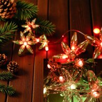 Lichterkette Blume farbwechselnd 10 LED batteriebetrieben Dekobeleuchtung Tisch- Fensterdekoration