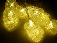Lichterkette Herz 10 LED batteriebetrieben Dekobeleuchtung Tisch- Fensterdekoration warmweiß