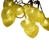 Lichterkette Herz 10 LED batteriebetrieben Dekobeleuchtung Tisch- Fensterdekoration warmweiß
