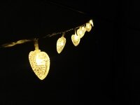 Lichterkette Herz 10 LED batteriebetrieben Dekobeleuchtung Tisch- Fensterdekoration warmweiß