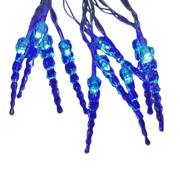 Lichterkette Eiszapfen 10 LED batteriebetrieben Weihnachtsbeleuchtung Tischdeko LED-blau