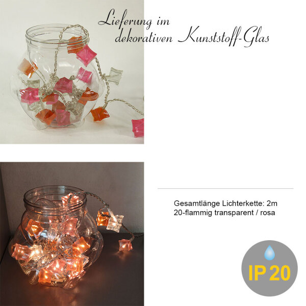 Lichterkette Würfel 20 flammig Innenbereich Dekoleuchte Kinder-Deko-Lampe