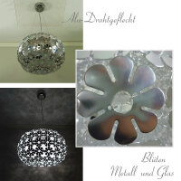 Moderne Deckenleuchte Pendelleuchte Florence Metall Chrom 3 Modelle Hängelampe 43 cm