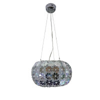 Moderne Deckenleuchte Pendelleuchte Florence Metall Chrom 3 Modelle Hängelampe 43 cm