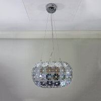 Moderne Deckenleuchte Pendelleuchte Florence Metall Chrom 3 Modelle Hängelampe 43 cm
