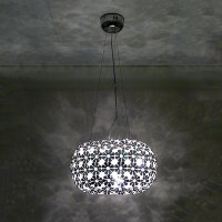 Moderne Deckenleuchte Pendelleuchte Florence Metall Chrom 3 Modelle Hängelampe 43 cm
