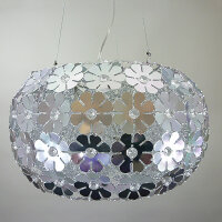 Moderne Deckenleuchte Pendelleuchte Florence Metall Chrom 3 Modelle Hängelampe 43 cm
