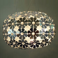 Moderne Deckenleuchte Pendelleuchte Florence Metall Chrom 3 Modelle Hängelampe 43 cm