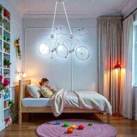 Moderne Designer Glas Deckenleuchte Tandem Pendelleuchte