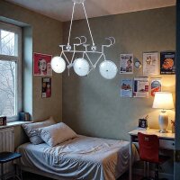Moderne Designer Glas Deckenleuchte Tandem Pendelleuchte
