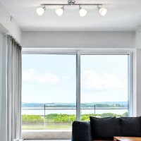 Moderne Eco Halogen Strahlerserie Tina 4 flammig Spot Deckenleuchte Fassung G9