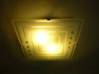 Moderne Glas Deckenleuchte Gerda  Quadrat 2 x E27