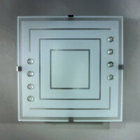 Moderne Glas Deckenleuchte Gerda  Quadrat 2 x E27