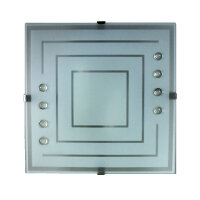 Moderne Glas Deckenleuchte Gerda  Quadrat 2 x E27