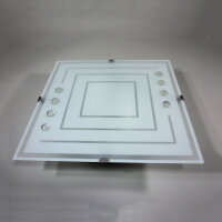 Moderne Glas Deckenleuchte Gerda  Quadrat 2 x E27
