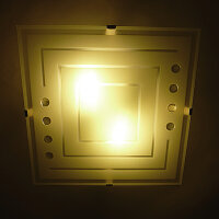 Moderne Glas Deckenleuchte Gerda  Quadrat 2 x E27